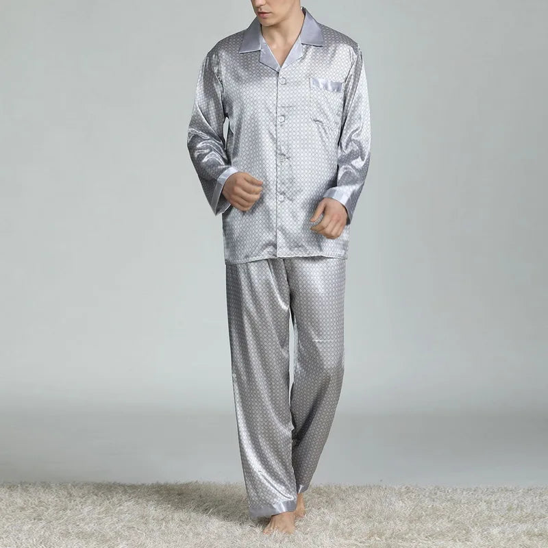 Men's Satin Silk Pajama Set
