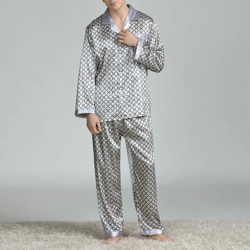 Men's Satin Silk Pajama Set