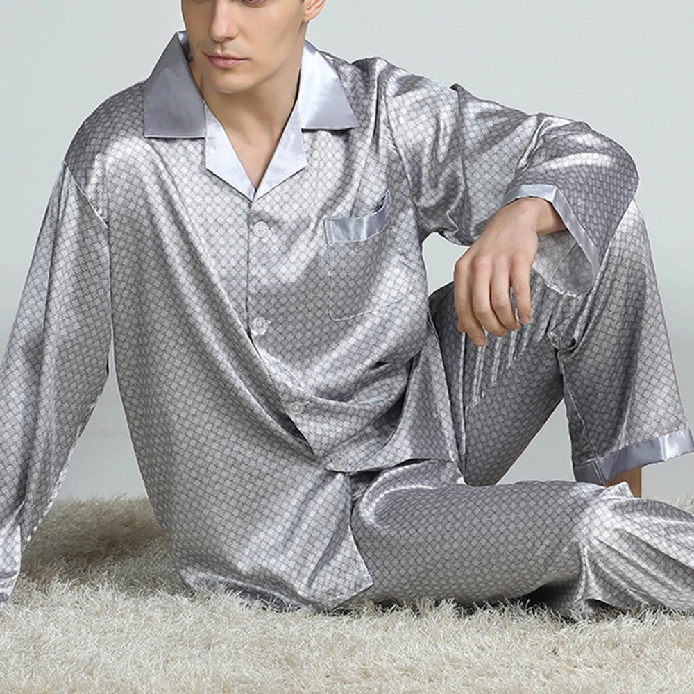 Men's Satin Silk Pajama Set