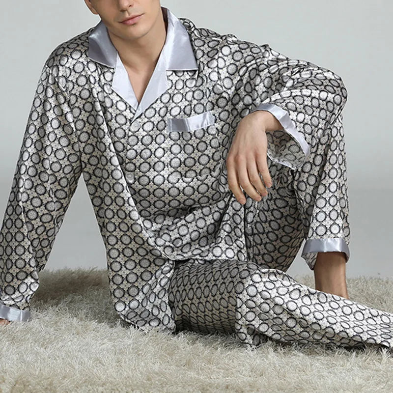 Men's Satin Silk Pajama Set