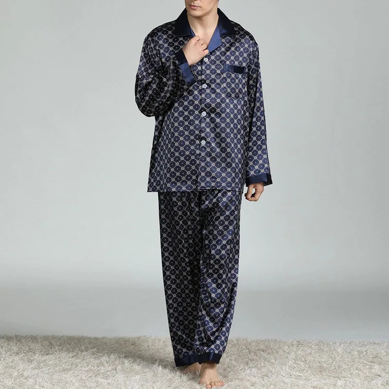 Men's Satin Silk Pajama Set