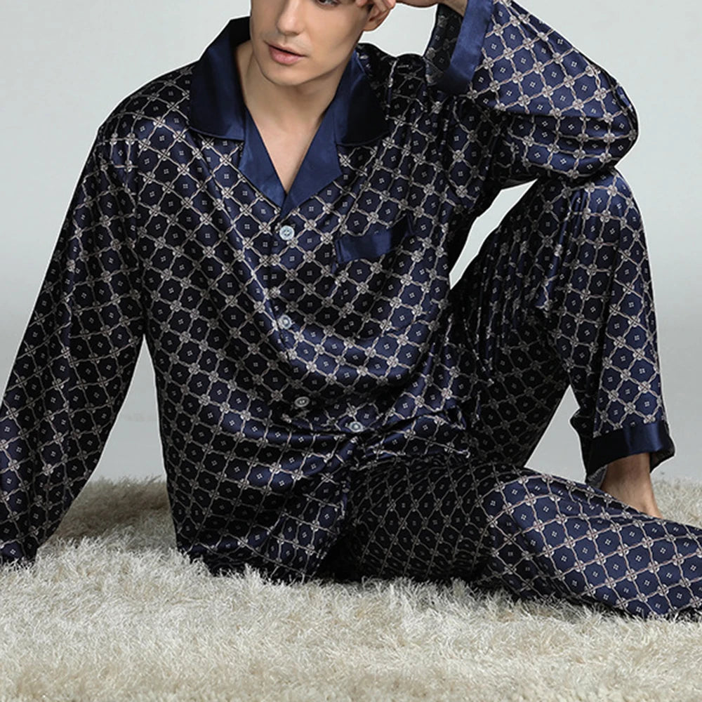 Men's Satin Silk Pajama Set