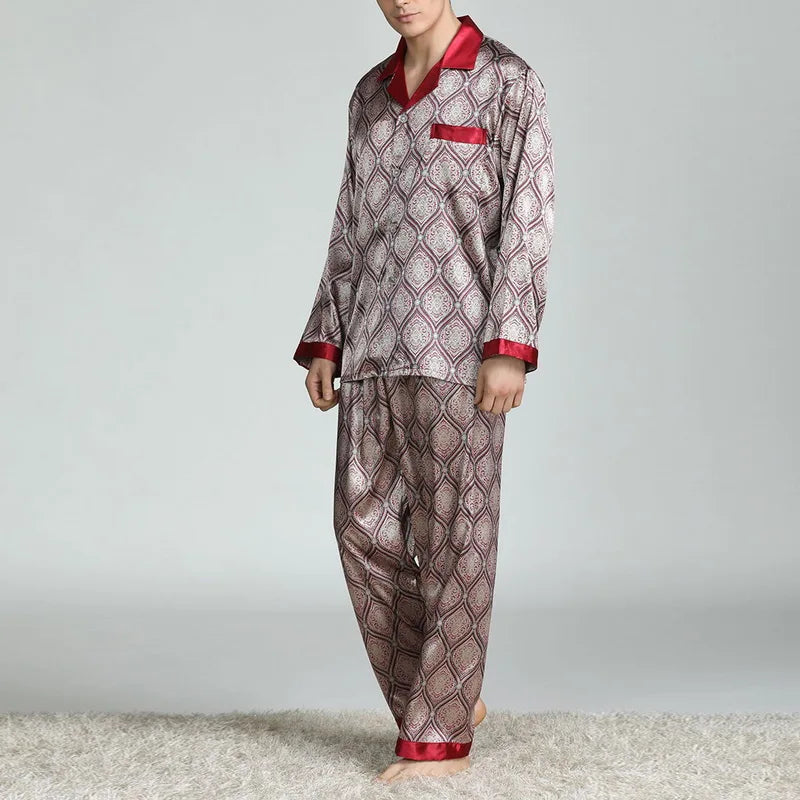 Men's Satin Silk Pajama Set