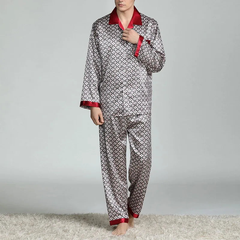 Men's Satin Silk Pajama Set