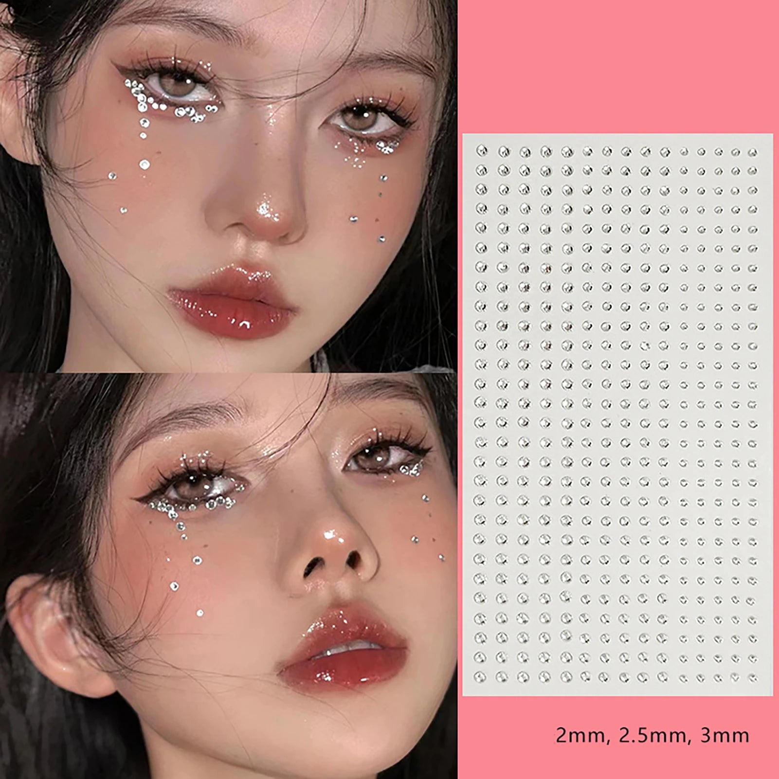 Face Rhinestones Stickers