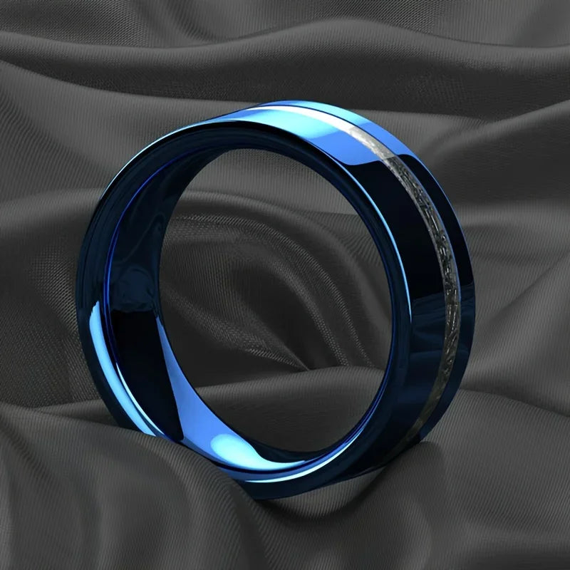 Blue Silk Pattern Ring