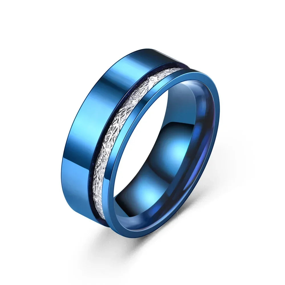Blue Silk Pattern Ring