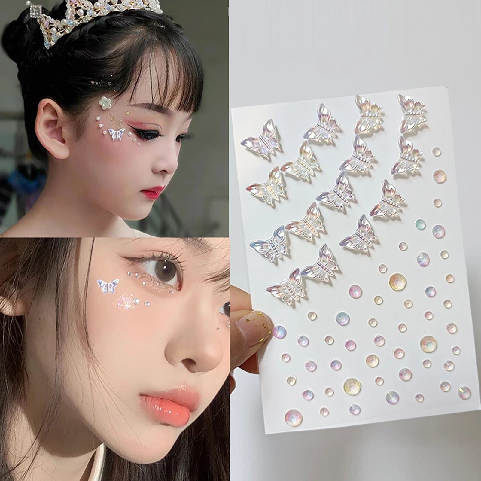 Face Rhinestones Stickers