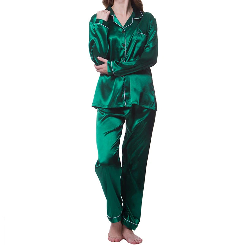 Women's Simple Satin Sleepwear