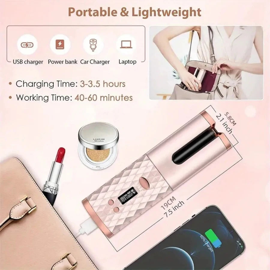 Portable Wireless Hair Curler