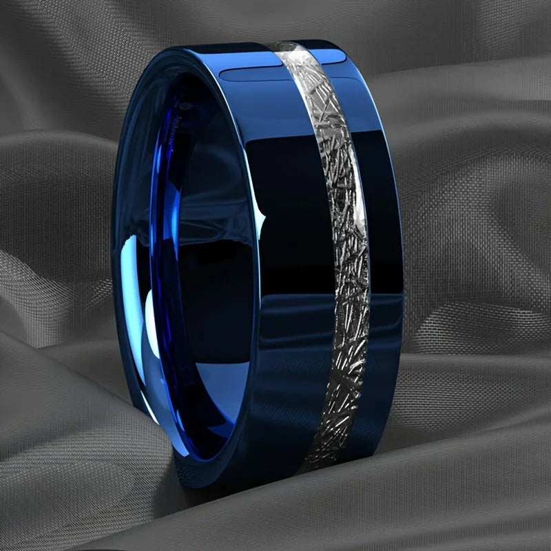 Blue Silk Pattern Ring